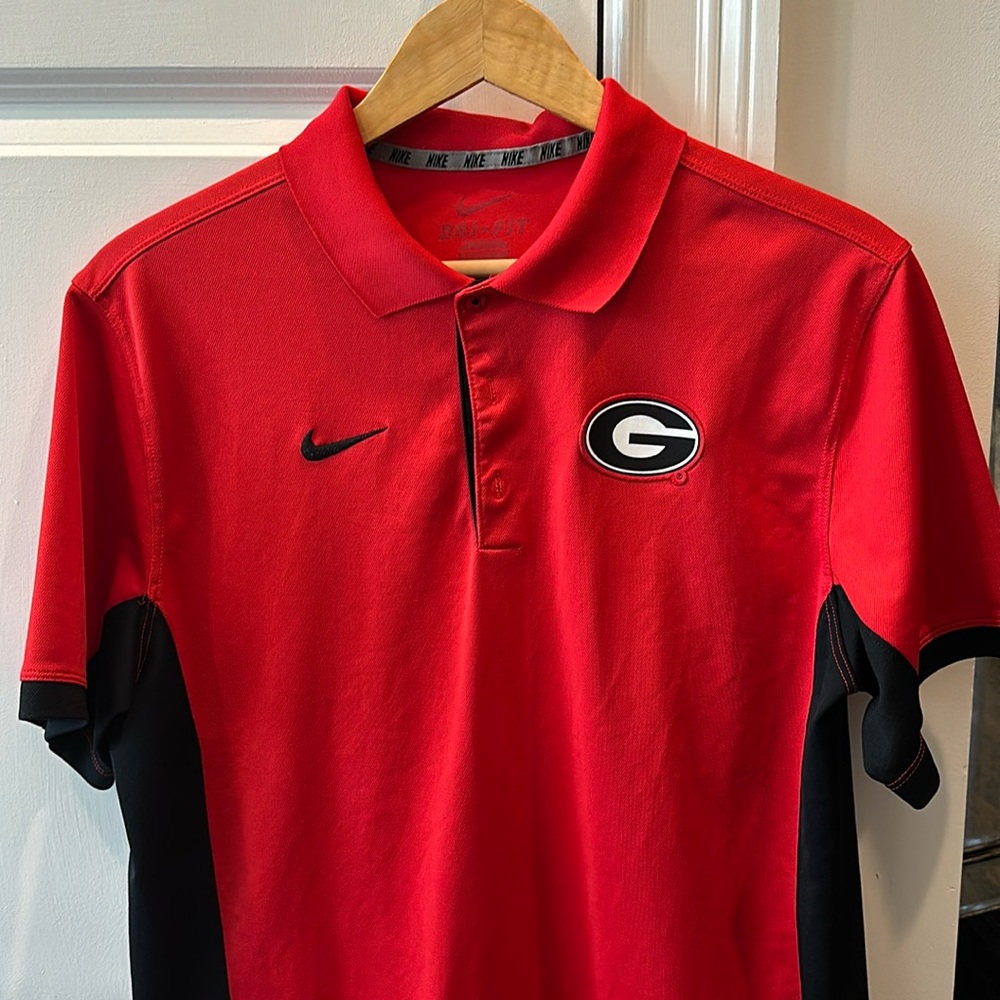 Georgia Bulldogs Red and Black Medium Polo